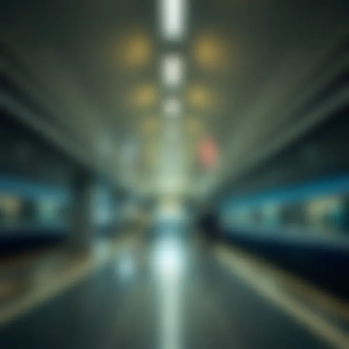 Interior shot of the Dubai Metro station