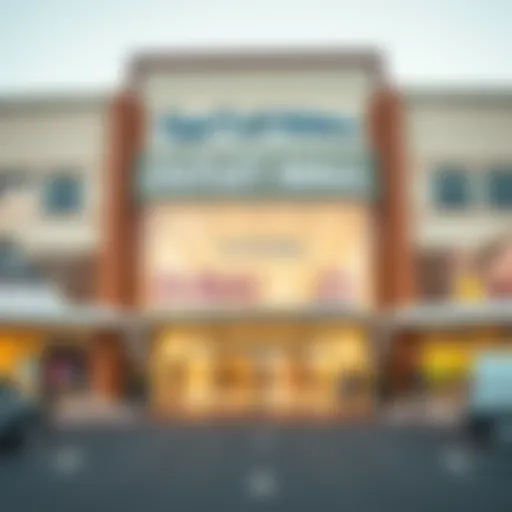 A panoramic view of the Dubai Outlet Mall entrance