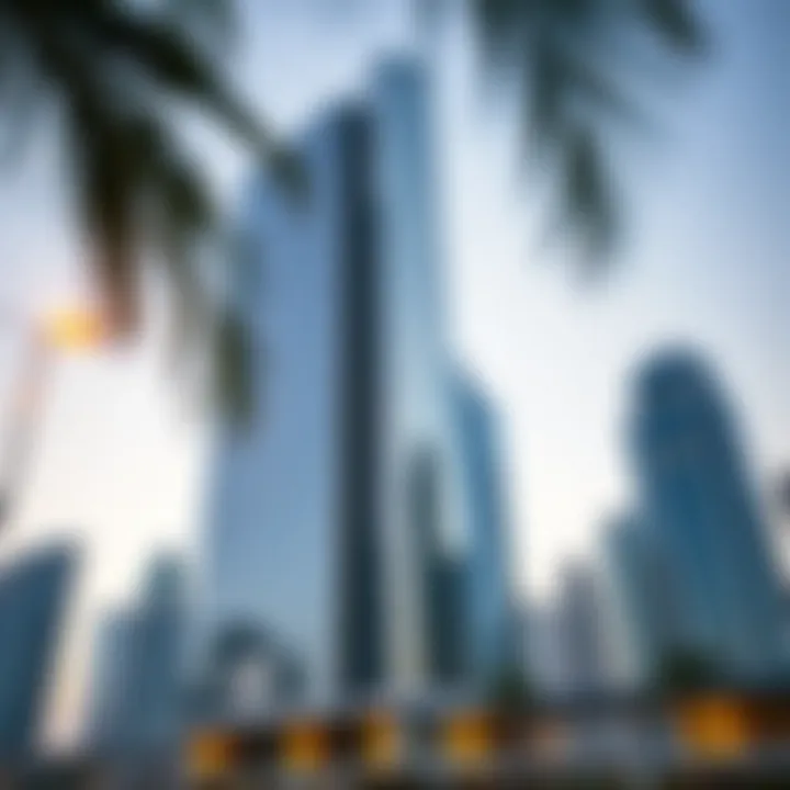 Reflective Elegance of Nobles Tower Nobles Tower's striking facade reflecting the skyline