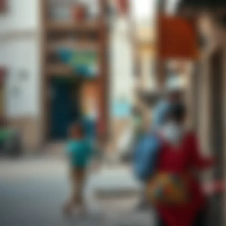 Vibrant neighborhood of Satwa reflecting community life