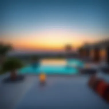Sunset Oasis: An Elegant Suite with Private Pool Elegant suite with a private pool and sunset backdrop