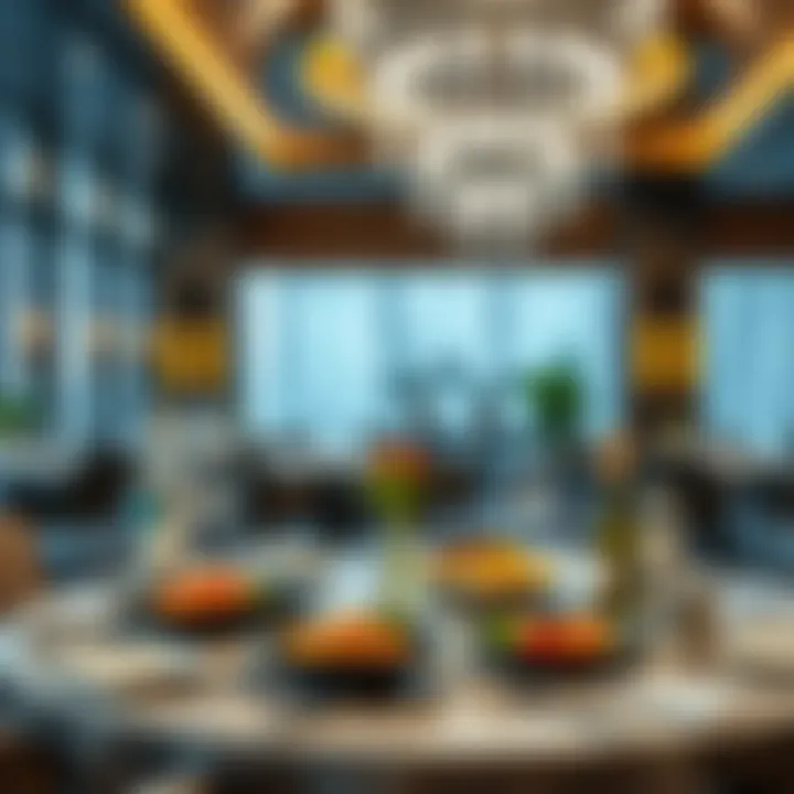 Dining area showcasing exquisite cuisine