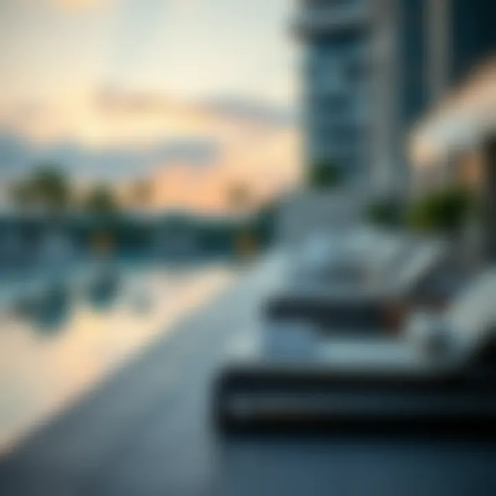 Outdoor pool area with serene ambiance