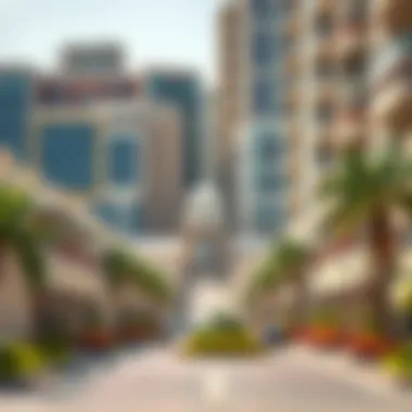 Modern developments surrounding Rahba highlighting urban growth