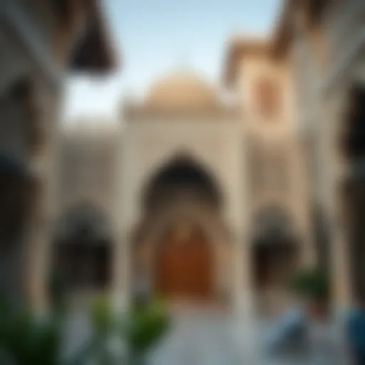 The traditional architecture of Rahba showcasing intricate designs