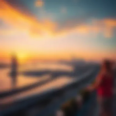 Sunset View Over Royal Bay Breathtaking sunset view over Royal Bay and the Dubai skyline