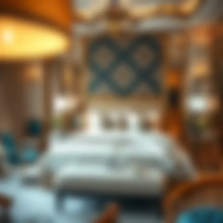 Luxurious room interior at Saffron Boutique Hotel highlighting elegant decor