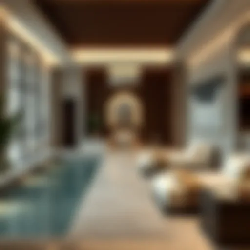 Tranquil spa interior with calming decor