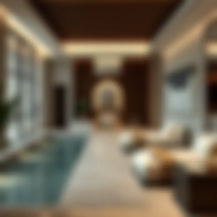 Tranquil spa interior with calming decor