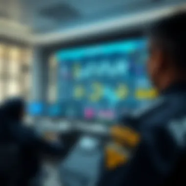 High-Tech Interface for Policing Efficiency Advanced technology interface used in Dubai's Smart Police Station for efficient law enforcement