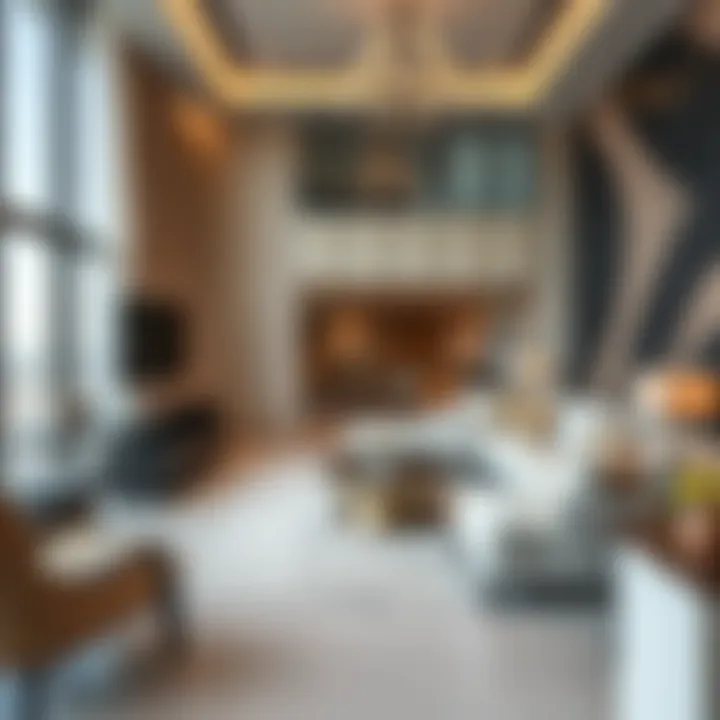 Elegant interior design of a unit in Tamouh Tower