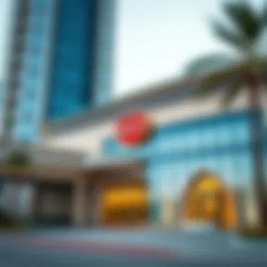 Stunning facade of the Bugatti building showcasing modern design elements