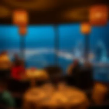 Luxurious setting at a Dubai rooftop restaurant