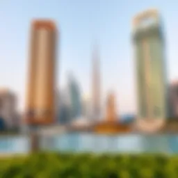 Iconic Dubai skyline showcasing architectural insignia