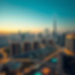 Panoramic view of Dubai skyline showcasing modern architecture