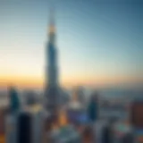 A breathtaking view of The Regal Tower soaring above the Dubai skyline