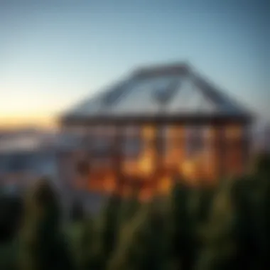 Luxurious Glasshouse Overlooking the City Luxury glasshouse with panoramic city views