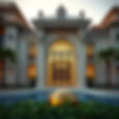 Elegant marina gate showcasing architectural design