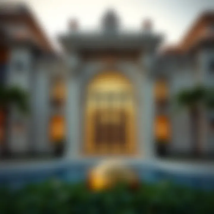 Elegant marina gate showcasing architectural design