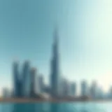 Dubai's Iconic Skyline Stunning skyline of Dubai showcasing modern architecture
