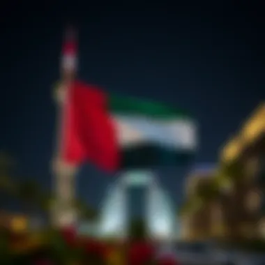 Proud Display of the UAE Flag UAE Flag Display