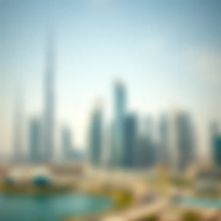 Modern Skyline of UAE with Auction Highlights Modern skyline of UAE with auction highlights