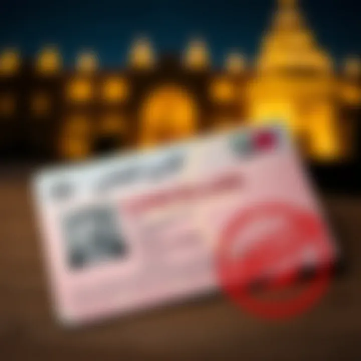 Understanding Visa Cancellations Illustration of UAE visa with cancellation stamp