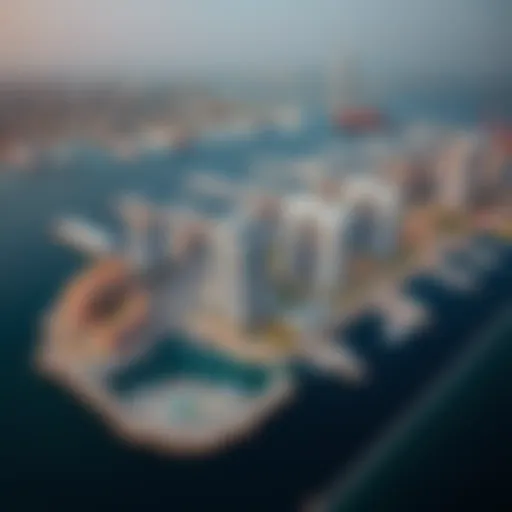 Aerial view of Marina Vista showcasing its waterfront location