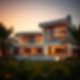 A luxury property in Dubai showcasing modern architecture