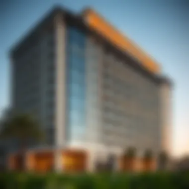 An elegant modern building reflecting the architectural uniqueness of SEEF Dubai