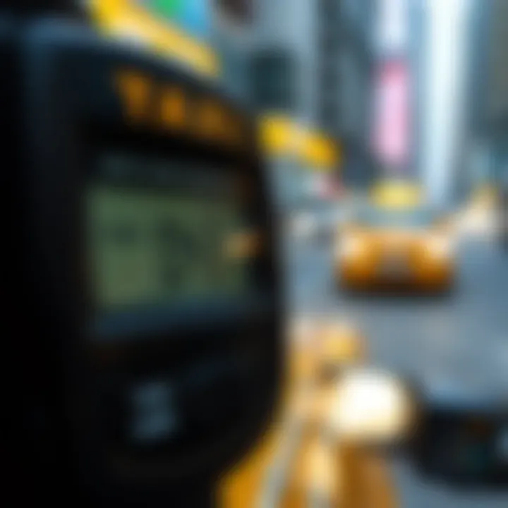 Taxi meter displaying fare in Dubai