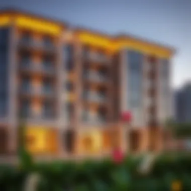 A luxury residential building in Dubai exemplifying high-end living