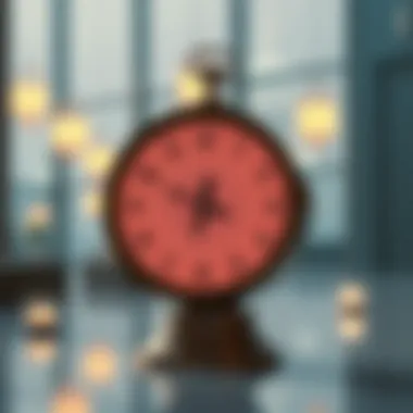 Timely Observances: The Clock of Iftar Illustration of a clock showing the iftar time in Dubai