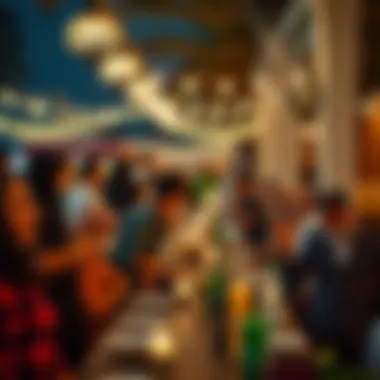 Community Gathering: Celebrating Iftar Together A bustling community gathering during iftar in Dubai