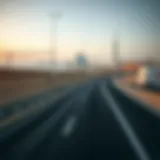 Highway view between Dubai and Abu Dhabi