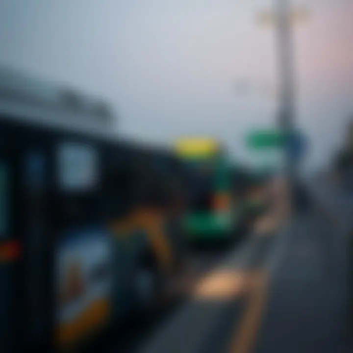 Public transport options available between the cities