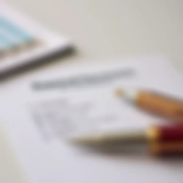 Illustration of a checklist with necessary documents for visa cancellation