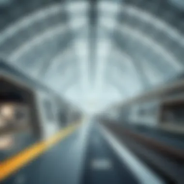 A futuristic station design representing the Union Railway