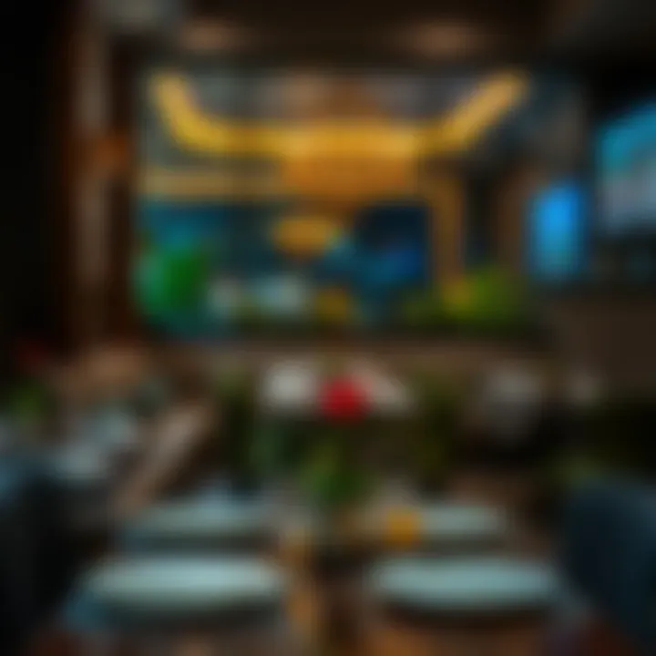 Cozy Dining Experience A cozy dining setup at a trendy Uptown Mirdif restaurant