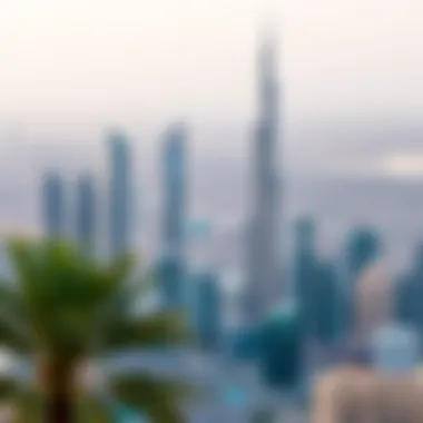 Zabeel One Tower and Dubai Skyline Panoramic view of Dubai skyline featuring Zabeel One Tower